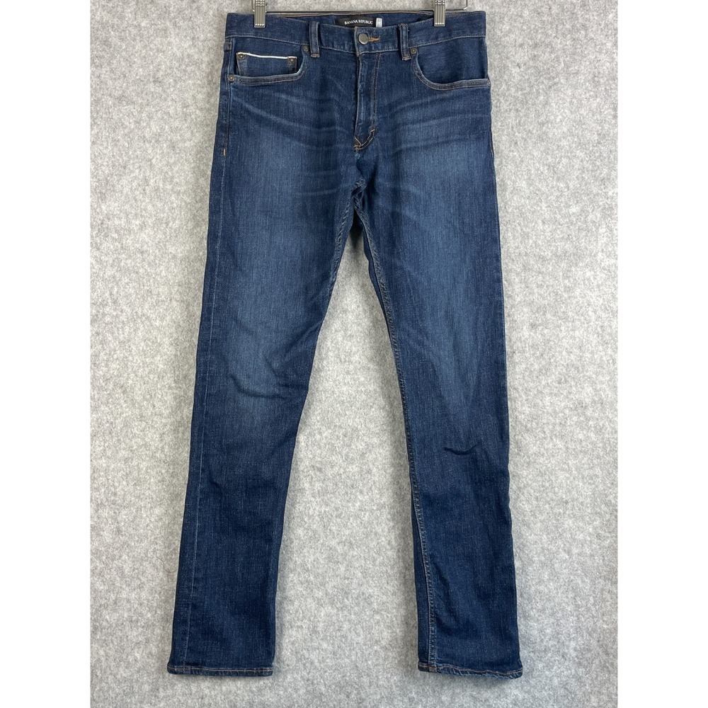 Banana Republic RMD Slim Jeans Mens 31x32 Dark Wash Rapid Movement Denim Stretch